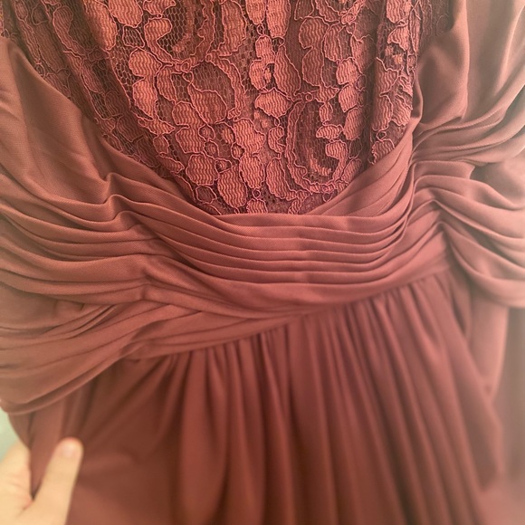 David’s Bridal Wine-colored Bridesmaid Dress - Picture 3 of 6